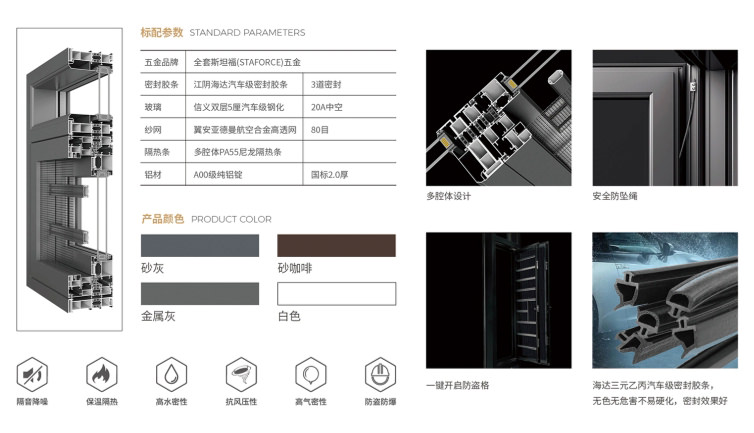 平开窗_AT-110隐排六腔体断桥2.0厚平开窗